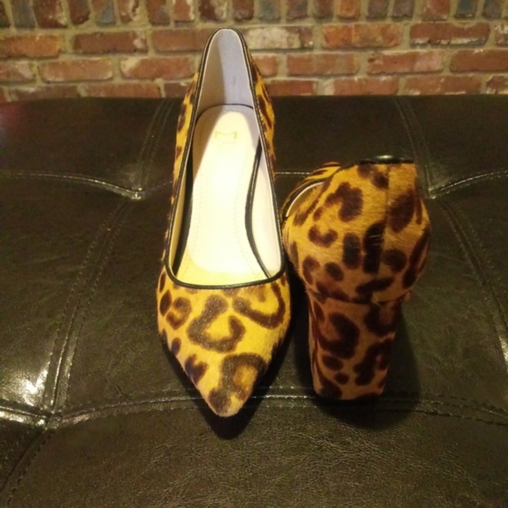 Marc Fisher genuine calf fur shoes